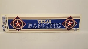 TEXAS RANGERS Vintage Team Bumper Sticker (1990's) Decal Strip - Picture 1 of 1