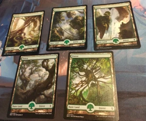 Full Art Forest - 1 of Each Art - Battle for Zendikar 270 271 272 273 274 - NM - Picture 1 of 7
