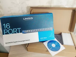 Linksys LGS116 16-Port Business Gigabit Unmanaged Switch 1000 Mbps (ca3) - Picture 1 of 5
