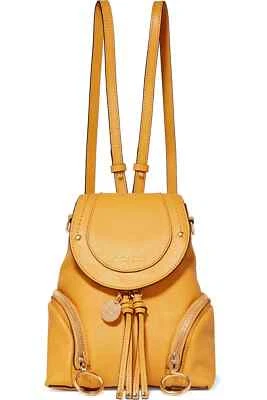 See By Chloé Olga backpack in Saffron with fold over top and magnetic closure - Image 1 of 4