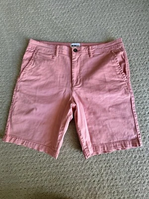 Pantalones Cortos Chinos William Rast Ken Para Hombre Talla 34 Elastizados Rosa Salmón Bolsillos Foto 1 de 4