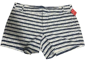 Spanx Blue Painted Stripes 6" Sunshine Pull On Stretch Pockets Shorts Size 3XL - Picture 1 of 8