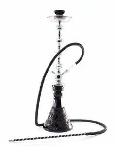 1 Schlauch 26" Schwarz Wasserpfeife Shisha Nargila Bar Verkauf Pfeife Glas Wasser Vase Neu - Bild 1 von 7