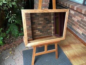 Wall Mirror Solid Australian Hardwood Blackbutt Frame 80cm x 59cm - Picture 1 of 5
