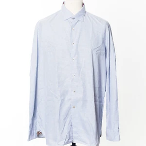 ALEA Hemd blau strukturiert Rautenmuster 44/17,5 - Bild 1 von 5