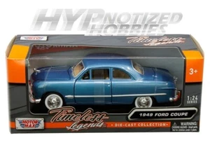 MOTORMAX 1:24 1949 FORD COUPE' BLU PRESSOFUSO 73213 - Foto 1 di 2