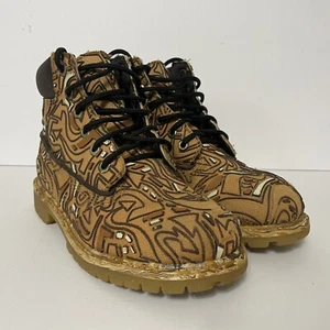 Timberland Ventech III Graffiti Boots Youth Boys Size 2.5 Unique Design - 31756M - Picture 1 of 12