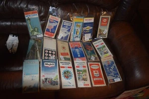 SET 18 BENZIN/BENZIN STRASSENKARTEN 1940-1969 SORTIERT, ESSO, TEXACO, SHELL - Bild 1 von 4