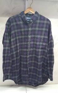 Ralph Lauren Mens L Large Shirt Button Down Purple Plaid Blake Long Sleeve Soft - Picture 1 of 6