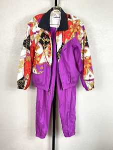 Vintage 90's Head Magenta Windbreaker Jumpsuit 2 pc. Women’s Medium to Large - Picture 1 of 8