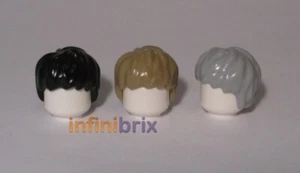 Lego Hair 40233 PICK & MIX ANY COLOURS! Black Dark Tan Light Grey - Picture 1 of 3