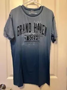 NEU OHNE ETIKETT NEU AGENDA Seam Wash superweich kurzärmelig BLAU T-Shirt GRAND HAVEN - Bild 1 von 1