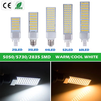 New E27 G24 3528 5050 SMD LED Spot Down Corn Light Tube Bulb Lamp Warm Day White - Image 1 of 3