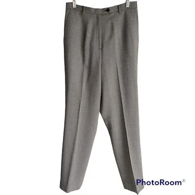 Calças Pendleton 100% lã virgem femininas preto e branco carreira, 10 - Imagem 1 de 4