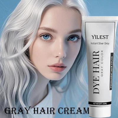 Crème pour cheveux gris DIY Styling Cheveux professionnels longue durée Crèmes , - Image 1 of 4