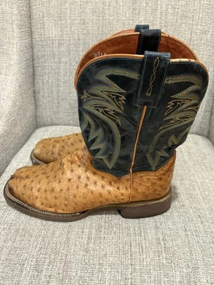 Botas occidentales Dan Post Full Quill Avestruz talla 11,5 E Foto 1 de 4