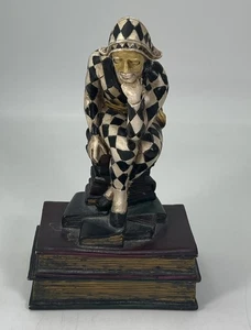Harlequin Court Jester, Figure, Resin, 8" Tall, Hand painted - Picture 1 of 12
