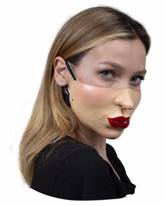Sexy Latex Kiss Mouth Half Mask - Picture 1 of 1