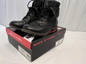 Rock & Candy Damen schwarz Schnürstiefel Kampfstiefel 8 1/2 - Bild 1 von 4