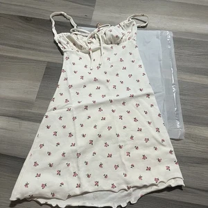 NWT Skims Logo Pointelle Mini Dress white ROSEBUD limited super cute size:XXS - Picture 1 of 3