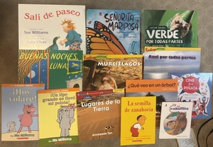 Lot of 13 Children's Spanish English picture books New & EUC some non-fiction - Picture 1 of 8
