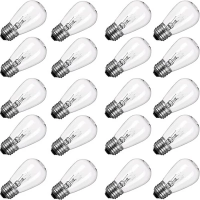 Minetom 20Pack S14 Replacement Light Bulbs - 11 Watt Warm 20 Pack, White  - Image 1 of 4