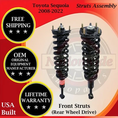 Puntales delanteros Monroe OEM para Toyota Sequoia 2008-2022 2x2 garantía de por vida Foto 1 de 4