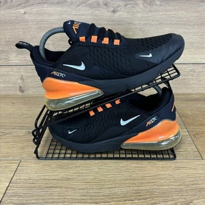 Nike Air Max 270 Shoes Unisex Size UK 5 Black Orange Running Bubble Trainers - Picture 1 of 10