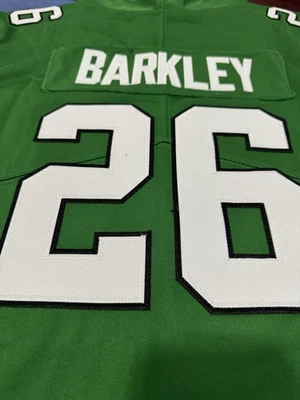 Camiseta deportiva cosida verde para niños/jóvenes Saquon Barkley #26 Philadelphia EAGLES Kelly Foto 1 de 4