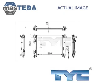 717-0001 ENGINE COOLING RADIATOR TYC FOR KIA RIO III 1.1 CRDI,1.4 CRDI 55KW,66KW - Picture 1 of 5