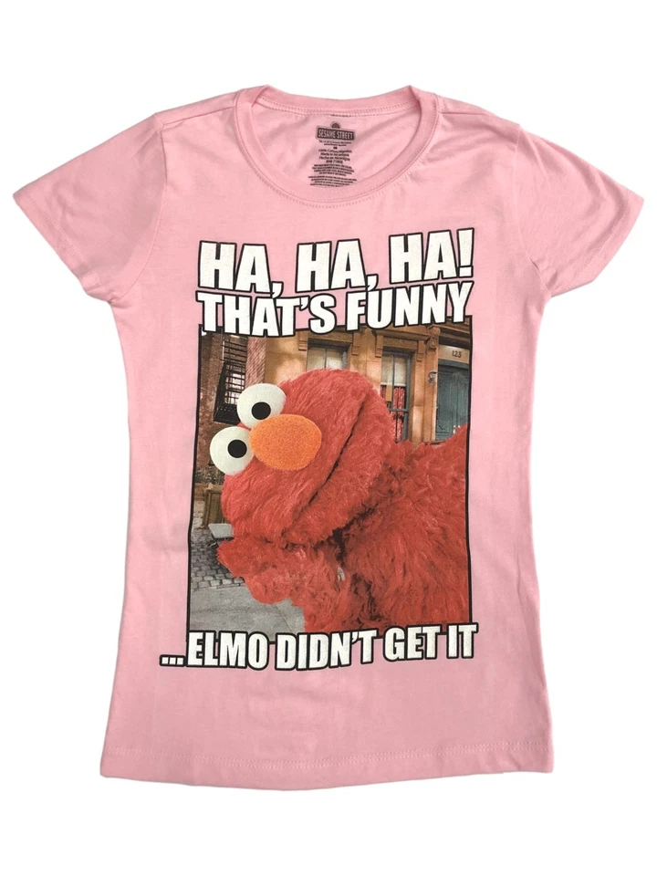 Camiseta Camiseta Sesame Street Girls Manga Corta Rosa Elmo X-Grande (14-16) Foto 1 de 1