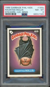 Topps Garbage Pail Kids 5th Series UK Minis #168a Haunted Hollis PSA 8 NM-MINT - Picture 1 of 2