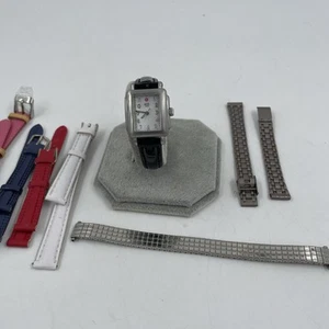 MICHELE WOMENS WATCH-Deco Mini-(MW06D00A0025) NICE W/Battery (xtra Bands) - Picture 1 of 21