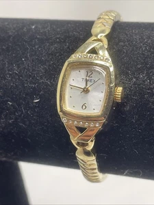 Timex Reloj Mujer 16mm Caja Elástica Pulsera Gema Set Cuarzo Tres Manecillas - Imagen 1 de 9