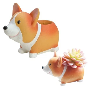 Adorable Corgi Dog Pot Decorations Decorative Corgi Dog Model Toy  Bedroom - Picture 1 of 11