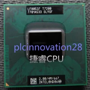 Intel Core 2 Duo Mobile T7200 SL9SF 2,00 GHz/4 MB/667 MHz Socket M CPU probado - Imagen 1 de 1