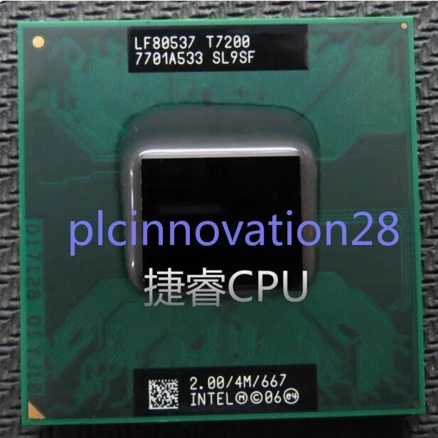 Intel Core 2 Duo Mobile T7200 SL9SF 2.00GHz/4MB/667MHz Socket M CPU tested - Image 1 of 1