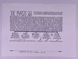 David Crosby The Byrds 1967 Pete Frame Rock Family Twig The Pete Frame Archive - Picture 1 of 12