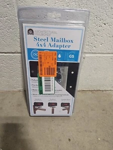 Architectural Mailboxes 7540B-10 Mailbox Adapter Plate 4" x 4" Black - Picture 1 of 1