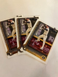 2025 Topps Series 1 #45 Brice Turang Milwaukee Brewers "3-card lot" - Bild 1 von 2