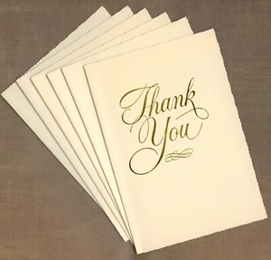 LOT OF 6 Vintage AMERICAN GREETINGS THANK YOU Cards + Envelopes, Thoughtfulness - Picture 1 of 5