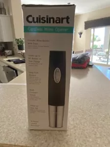 Cuisinart - Cordless Wine Opener - Black & Silver - Rechargeable Brand New - Picture 1 of 2