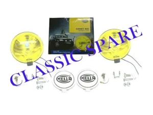 PAIR OF HELLA COMET 500 YELLOW 12V H3 DRIVING LAMP FOR JEEP, TRUCKS, 4x4, SUV - Picture 1 of 3