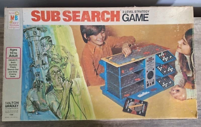 Vintage - Sub Search - 3 Level Strategy Board Game - Battleship Type - MB - Image 1 of 4