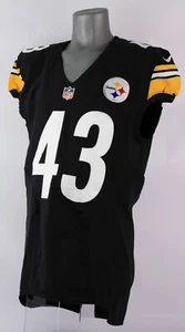 2012 Troy Polamalu Game Worn Pittsburgh Steelers Home Jersey Mears 5/5 - Picture 1 of 8