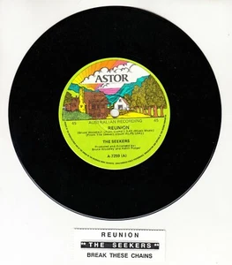 THE SEEKERS Reunion 7" 45 rpm vinyl record BRAND NEW + juke box title strip - Picture 1 of 2