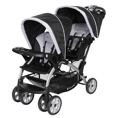 Baby Trend Sit-N-Stand Twin Tandem 2-Seat Double Stroller, Stormy (Open Box) - Image 1 of 4