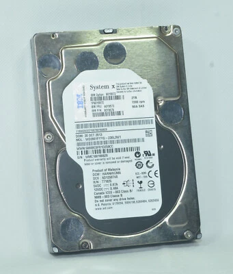IBM 2TB SAS-Festplatte / 7,2K / SAS / 3,5" / 6G / LFF / 90Y8572 90Y8573  - Bild 1 von 3
