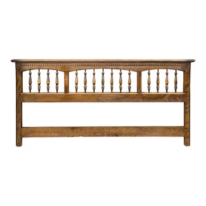 Vintage Ethan Allen Classic Manor Traditional Solid Maple King Spindle Headboard - Picture 1 of 12