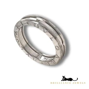 Bvlgari Bulgari B. Zero1 One -Band White Gold Ring, Size 59 - Picture 1 of 5